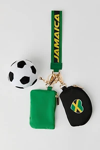 Jamaica Dual Pouch Wristlet Keychain