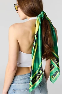 Écharpe en satin à imprimé Jamaïque