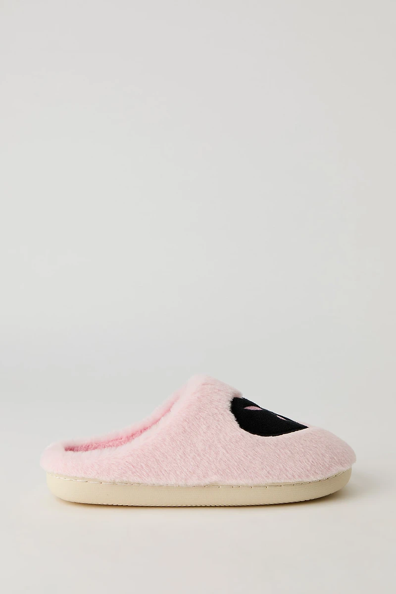 Playboy Embroidered Plush Slippers