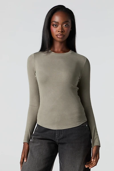 Ribbed Long Sleeve Top