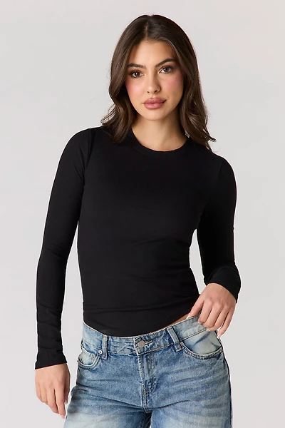 Classic Ribbed Long Sleeve Top