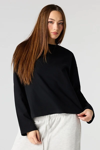 Striped Ribbed Classic Long Sleeve Top