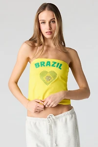 Brazil Rhinestone Tube Top