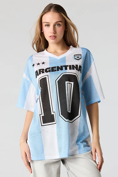 Argentina Mesh Soccer Jersey