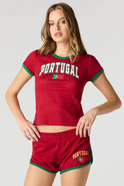 Portugal Graphic Fleece Dolphin Short