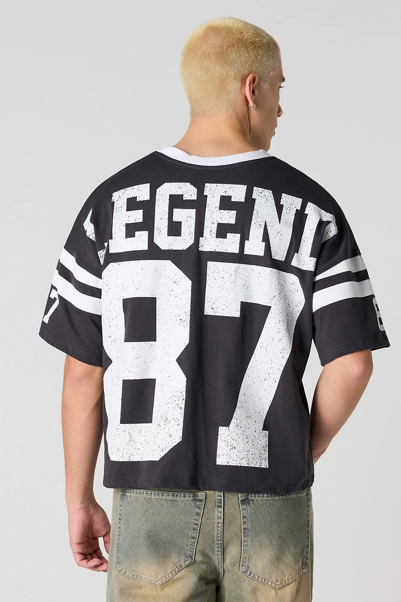 Boxy Graphic Football Jersey