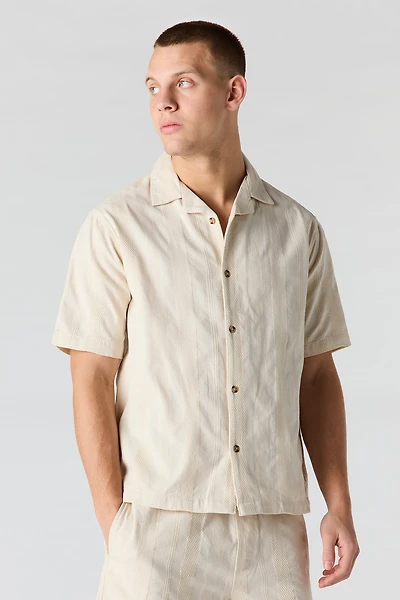 Textured Button-Up Top