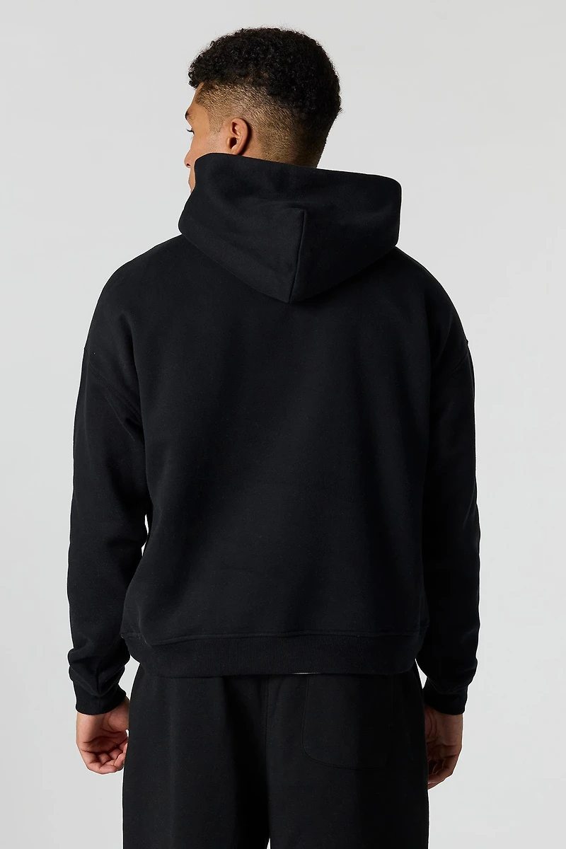 Haut carré à capuchon en molleton luxueux lourd