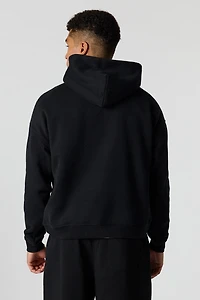 Haut carré à capuchon en molleton luxueux lourd