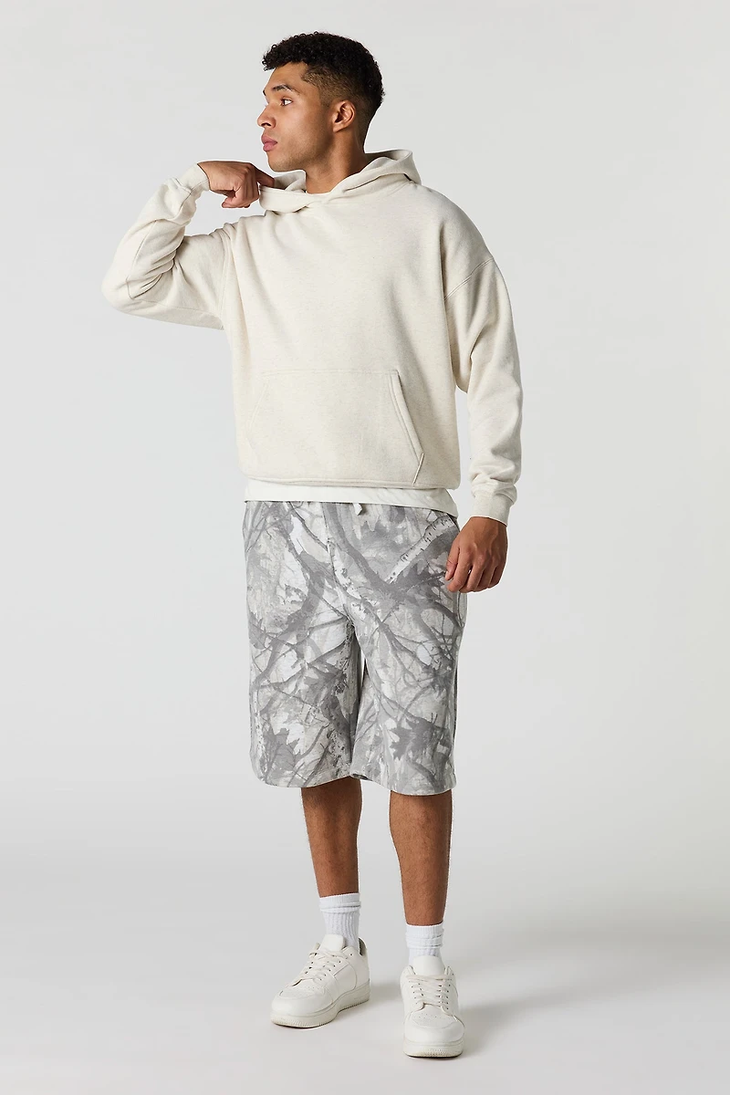 Haut carré à capuchon en molleton luxueux lourd