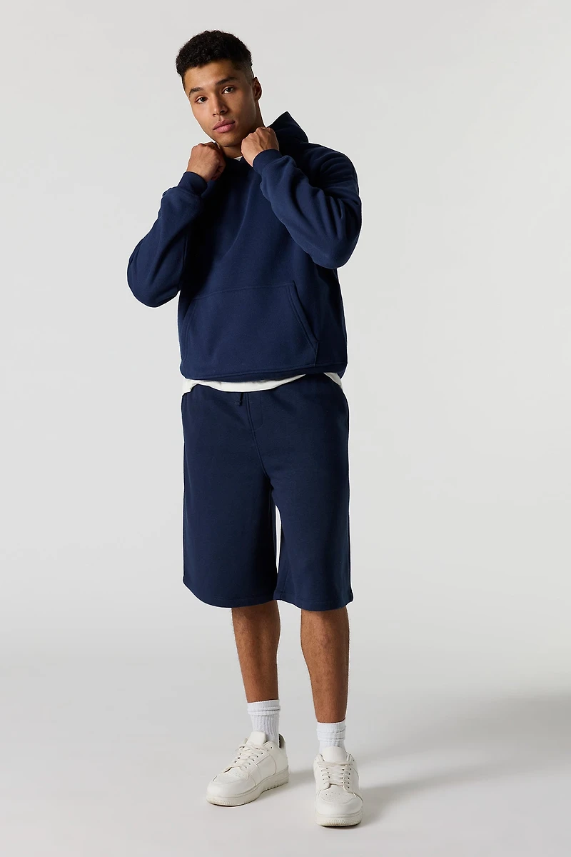 Haut carré à capuchon en molleton luxueux lourd