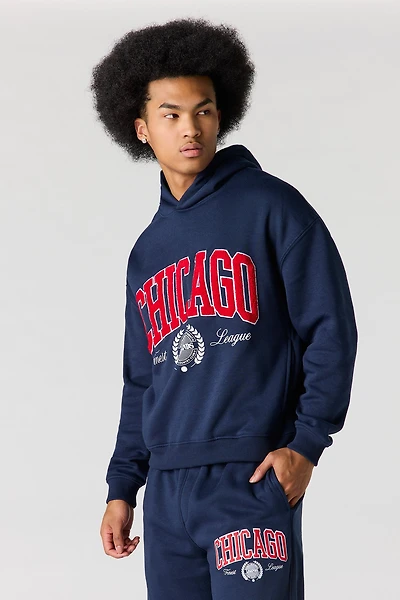 Graphic Boxy Fleece Hoodie