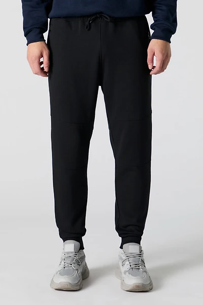 Jogger en molleton avec poches à fermeture glissière