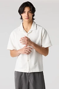 Haut boutonné texuré