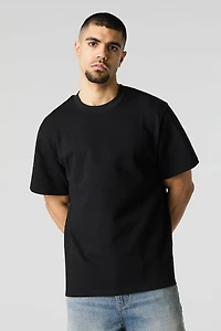 T-shirt ras du cou en tricot texturé