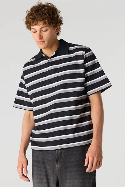 Boxy Striped Polo