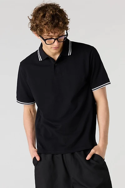 Striped Trim Polo