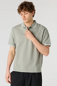 Striped Trim Polo
