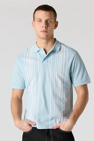 Vertical Striped Polo