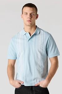 Vertical Striped Polo
