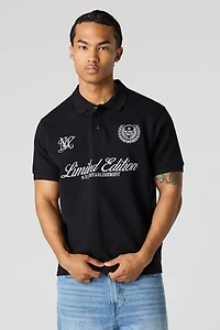 Embroidered Ribbed Polo
