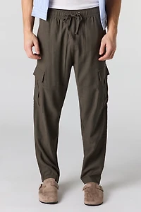 Linen Baggy Cargo Jogger