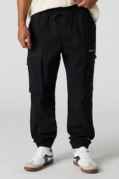 Pantalon cargo avec poches à fermeture glissière