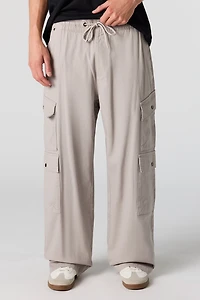 Pantalon cargo baggy à taille coulissante