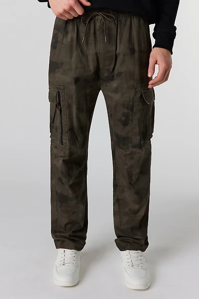 Pantalon cargo baggy avec poches et fermeture à glissière