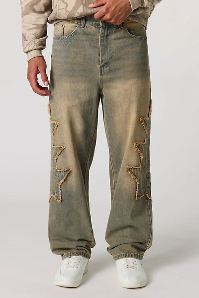 Jean baggy avec appliqué Étoile