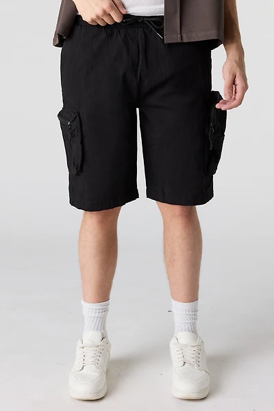 Drawstring Waist Cargo Short