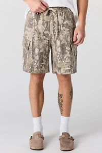 Short cargo à taille coulissante