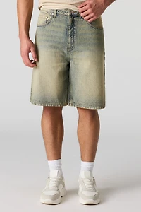 Baggy Tinted Light Denim Short