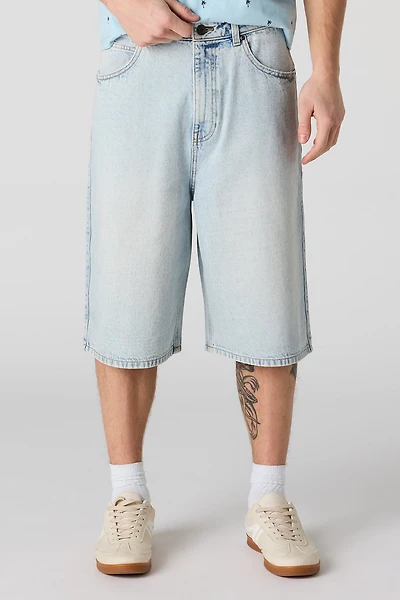 Light Denim Skater Short