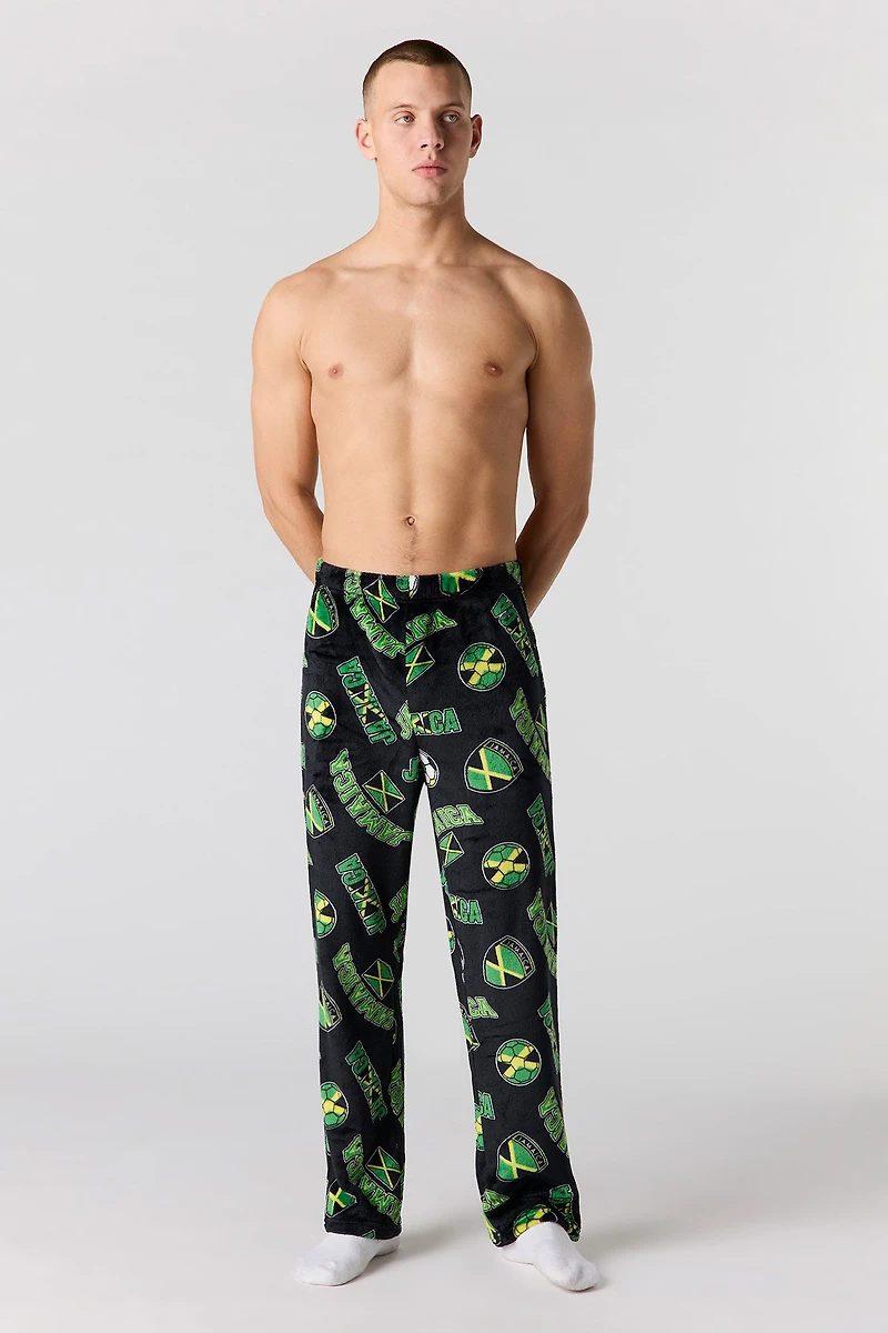 Jamaica Print Plush Pajama Pant