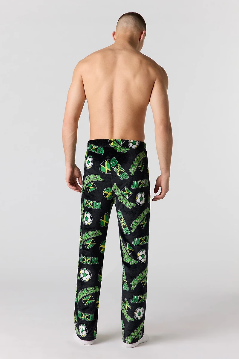 Jamaica Print Plush Pajama Pant