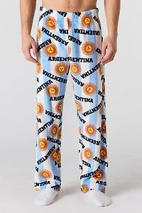 Pantalon de pyjama en peluche à imprimé Argentina