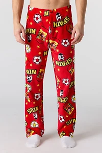 Pantalon de pyjama en peluche à imprimé Spain