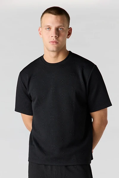 Jacquard Knit T-Shirt