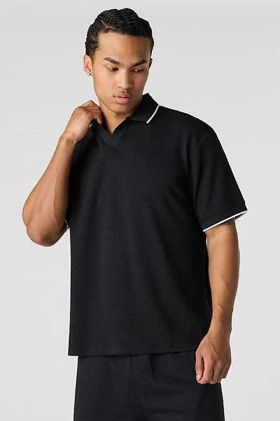 Textured Collared Top