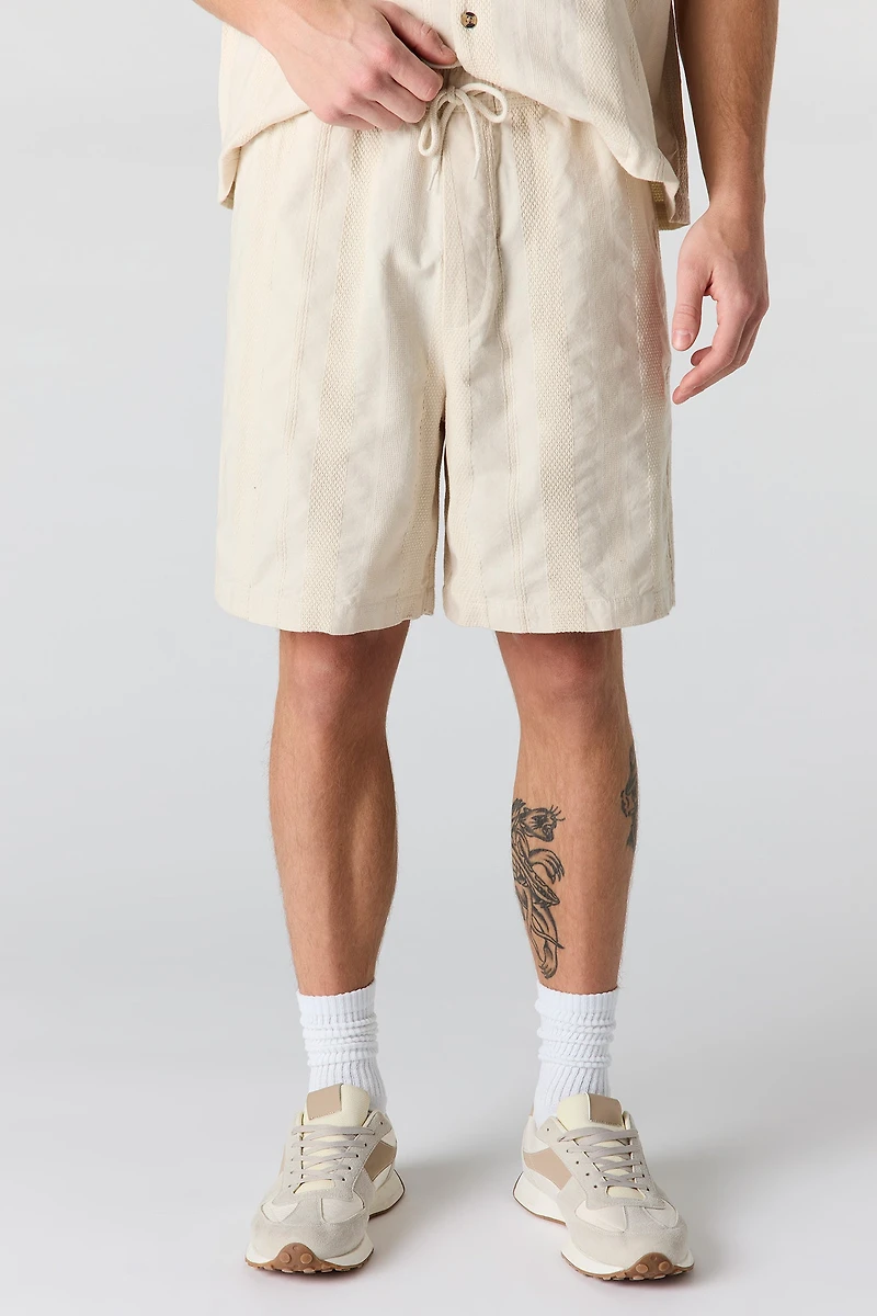 Textured Drawstring Short