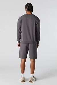 Short en molleton avec motif City embossé