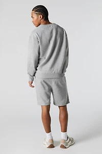 Short en molleton avec motif City embossé
