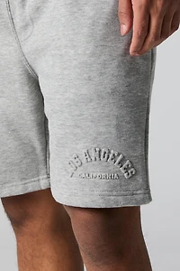 Short en molleton avec motif City embossé