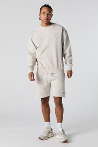 Short en molleton avec motif City embossé