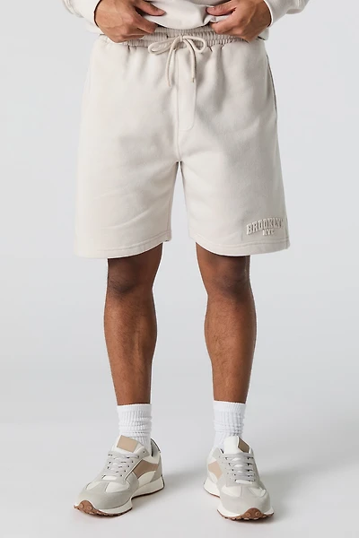 Short en molleton avec motif City embossé