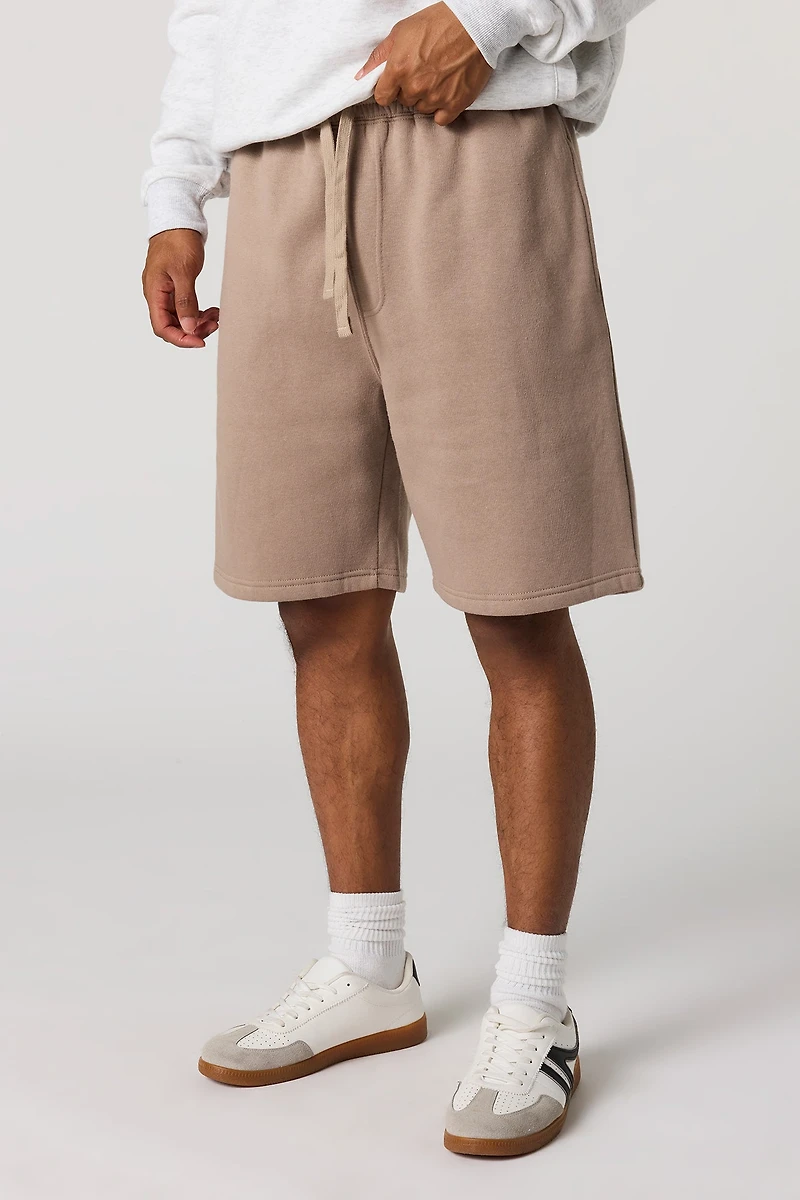 Short en molleton à taille coulissante