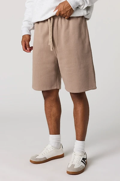 Short en molleton à taille coulissante