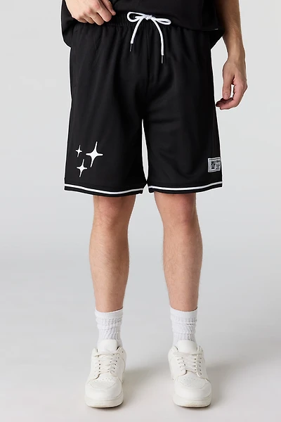 Graphic Mesh Short