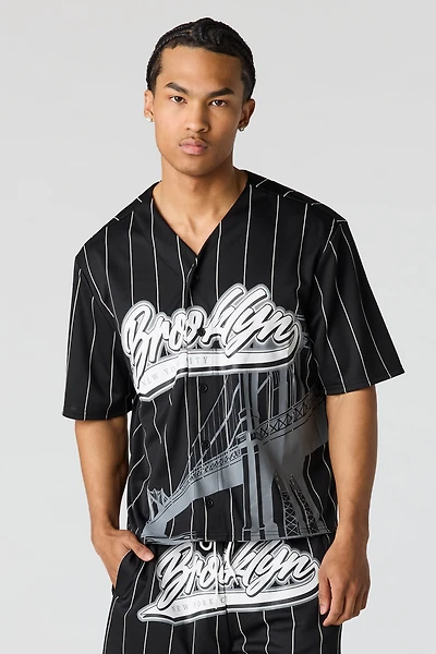 Graphic Mesh Baseball Jersey